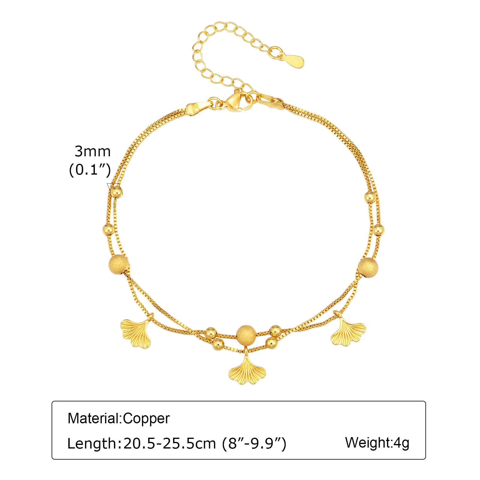 Stainless Steel Beach Anklet - Waterproof Adjustable Boho Foot Jewelry for Women