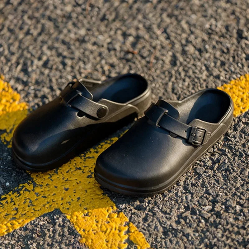 Pallene Women Men Working Slippers Shoes Nurses Soft Eva Clogs Slides Anti-Slip Operating Room Lab Waterproof Medical Slippers