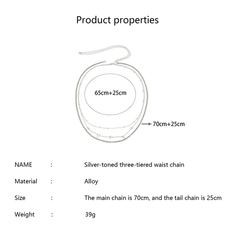 Glamourista Multi-Layer Chain Belly Belt - Sparkle with Confidence This Summer